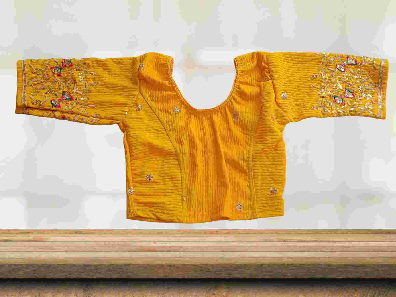Women's Embroidered Readymade Stretchable Saree Blouse